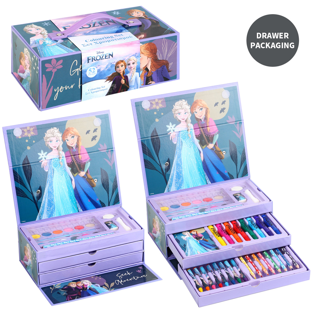 Disney Frozen 52 Piece Colouring Stationery Tool Box