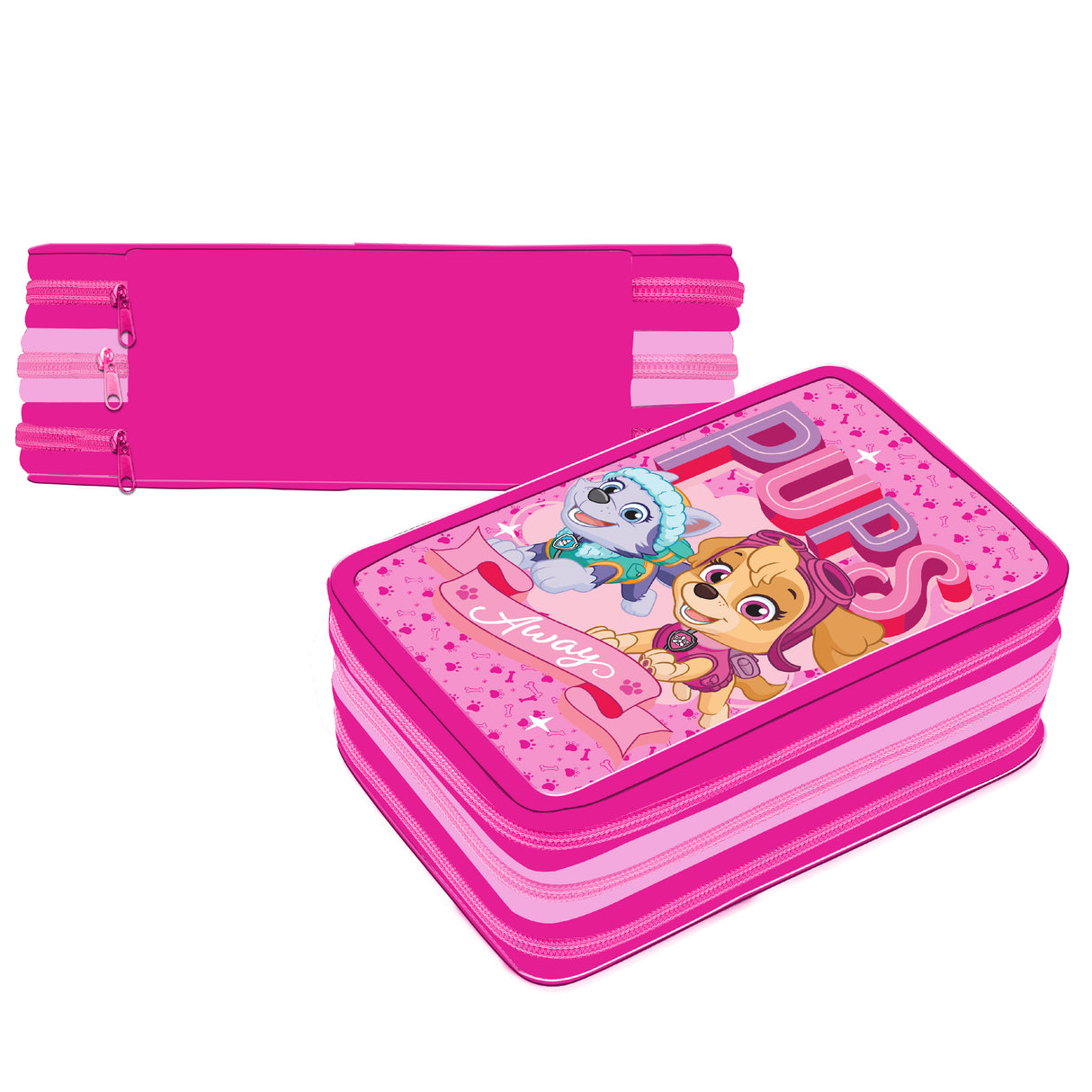 PAW Patrol Skye 3 Tier Pencil Case and Stationery Set