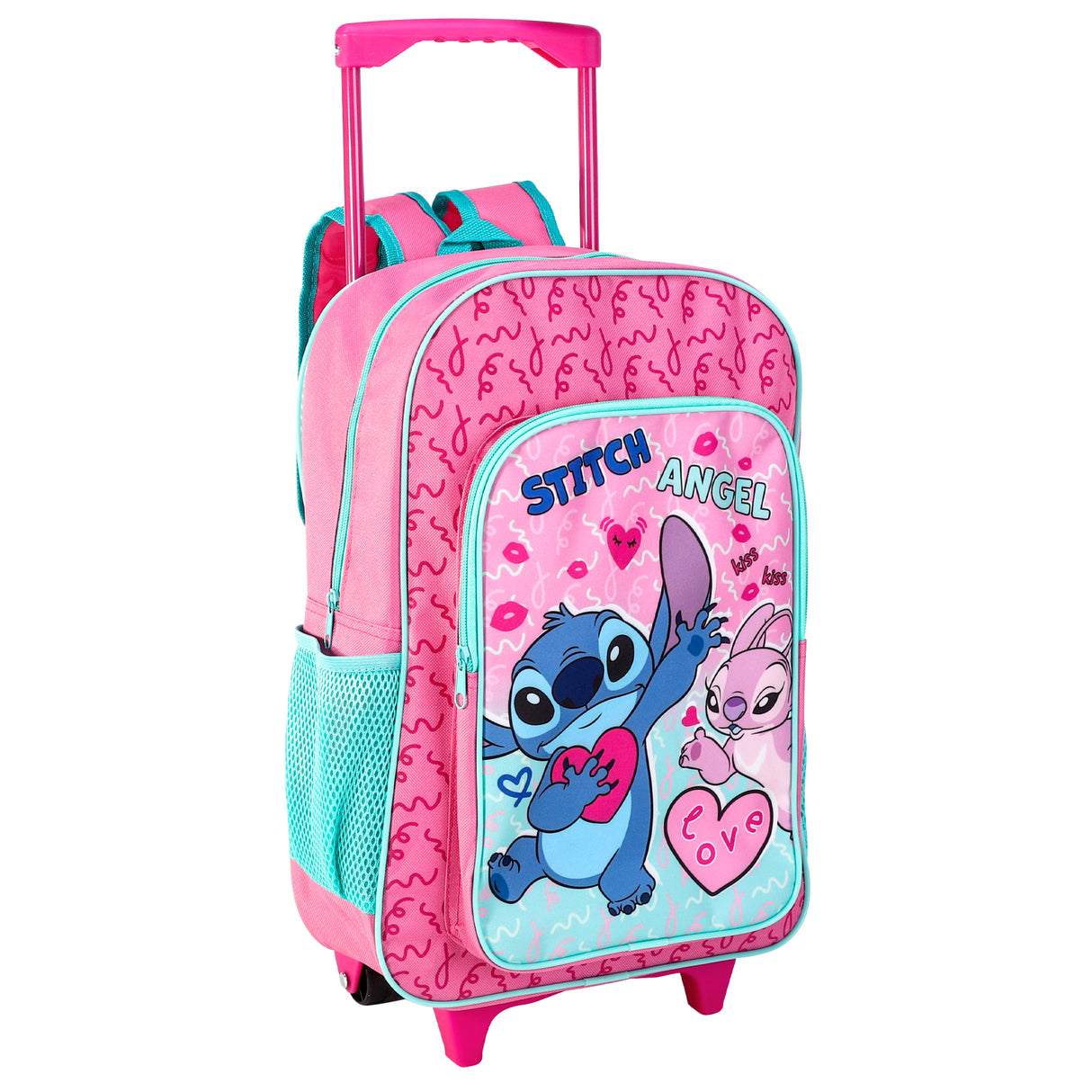 Disney Stitch & Angel Kids Deluxe Travel Trolley Backpack