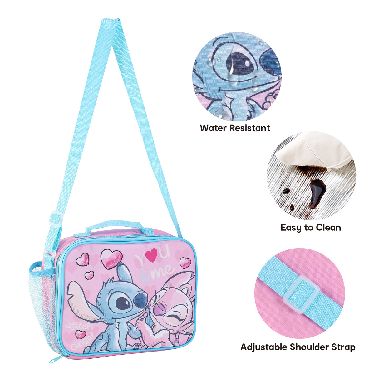 Stitch & Angel Kids Insulated Fabric School Lunch Bag
