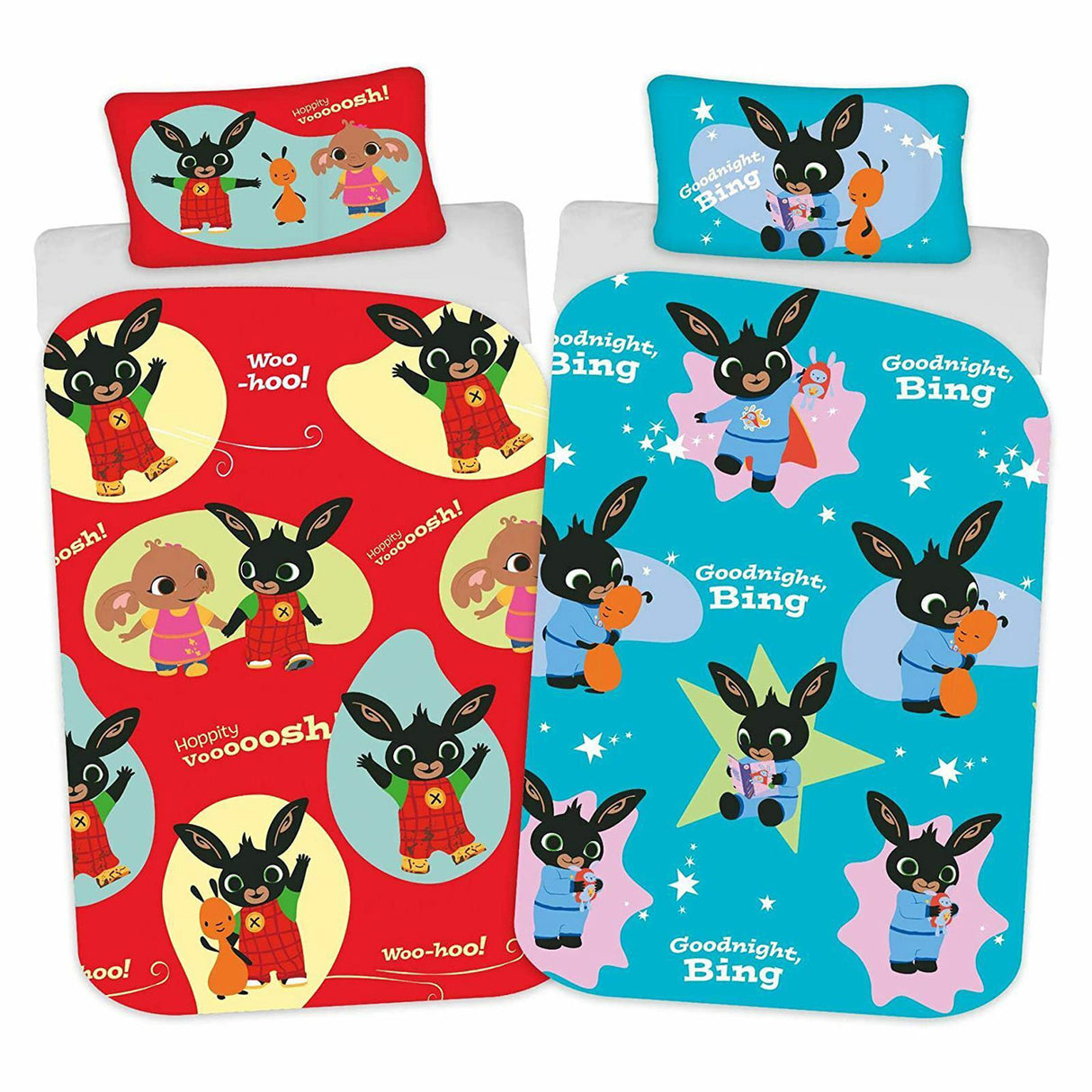 Bing Bunny 'Whoosh' Reversible Single Duvet & Pillowcase Set