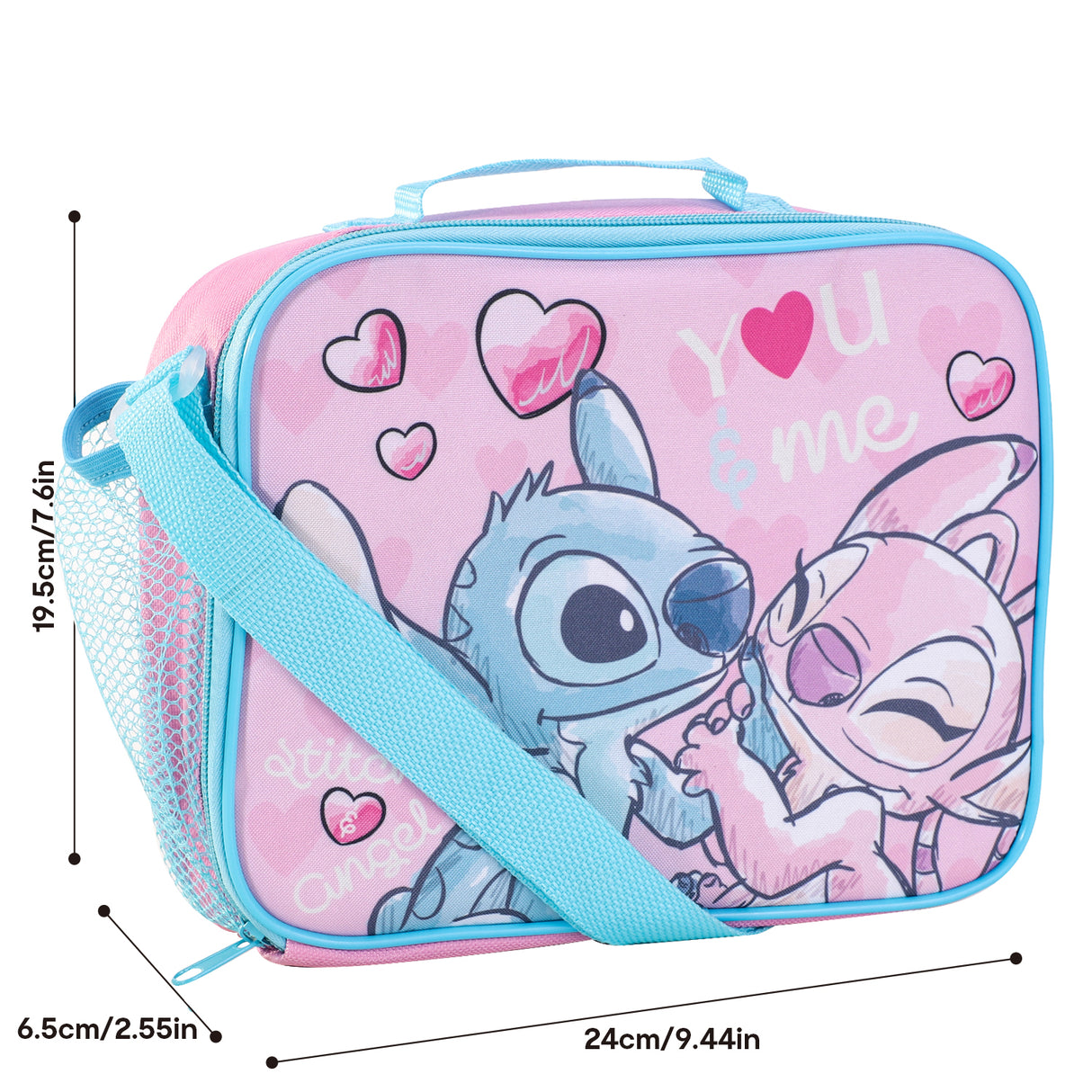 Stitch & Angel Kids Insulated Fabric School Lunch Bag