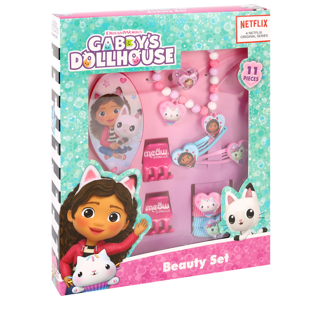 Gabby's Dollhouse Chouchous 4 pièces pour filles | Jarretières élastiques décorées avec des personnages de la série Netflix Gabby's Dollhouse Chouchous 4 pièces pour filles | Jarretières élastiques décorées avec des personnages de la série Netflix