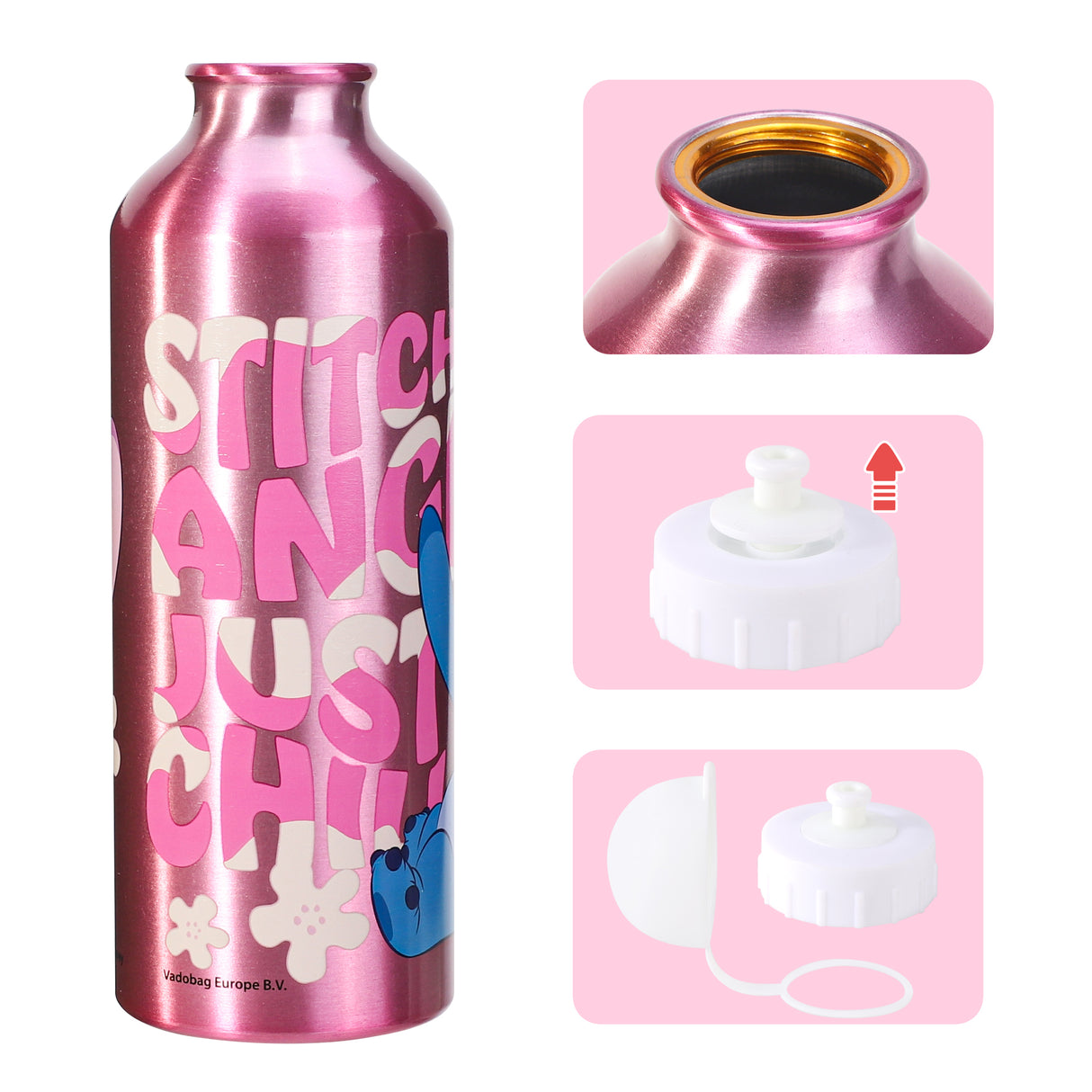 Disney Stitch & Angel Kids Aluminium Drinks Bottle 500ml