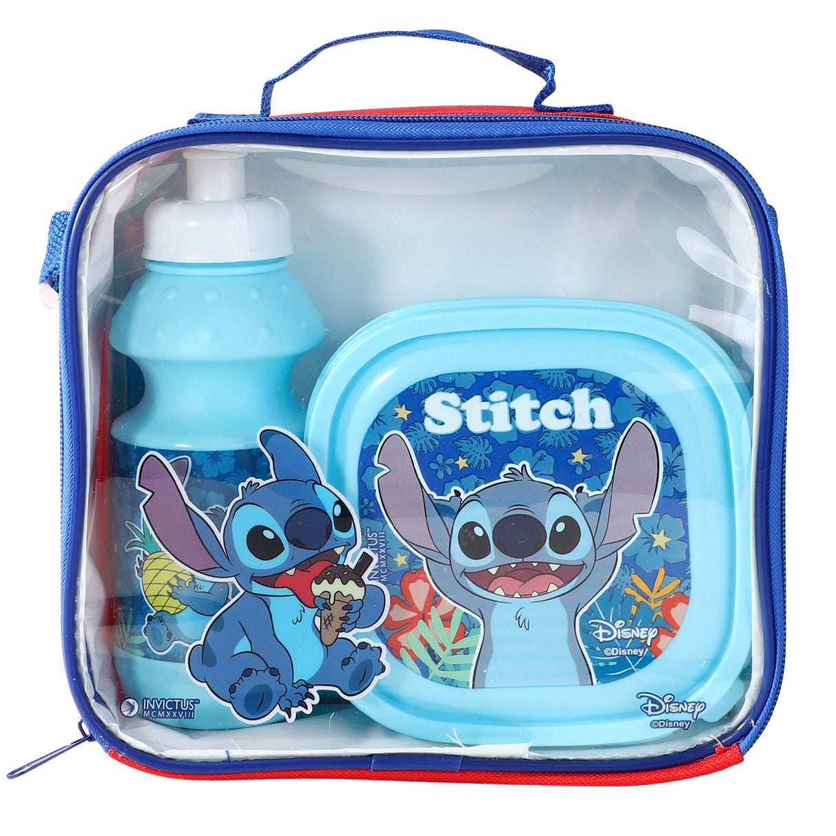 Disney Stitch 3 Piece Insulated School Lunch Bag Set