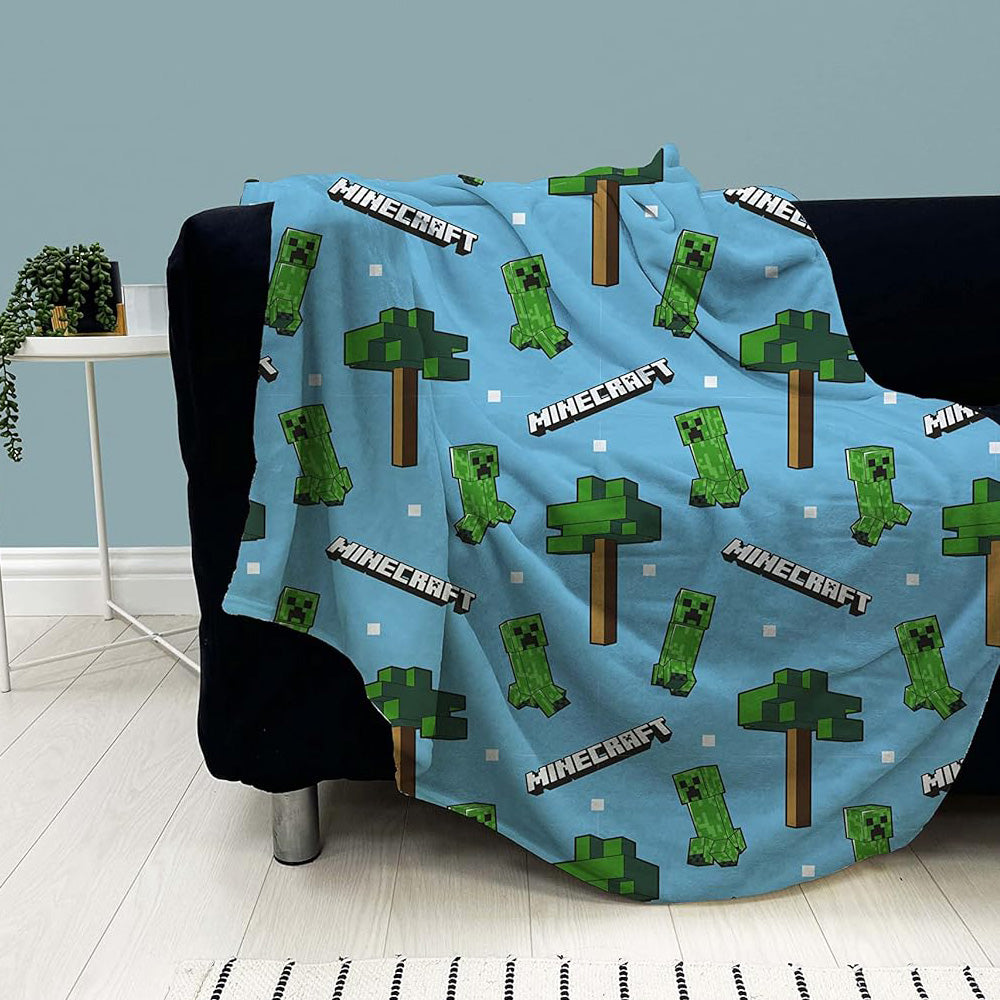 Minecraft 'Epic' Super Soft Kids Fleece Blanket Character Stop