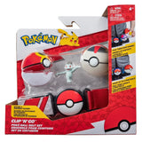 Pokémon Machop Clip ’N’ Go Poké Ball Belt Set – Repeat Ball & Timer Ball