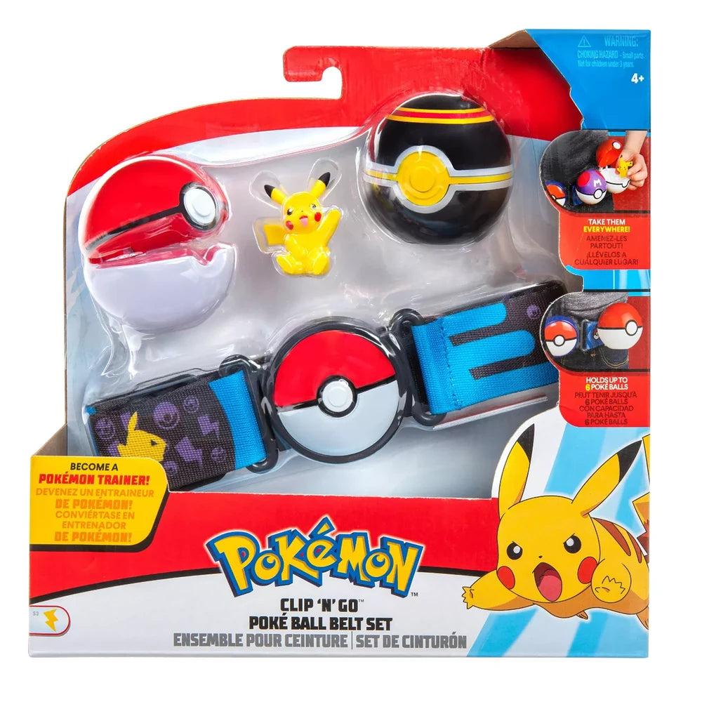 Pokémon Pikachu Clip ’N’ Go Poké Ball Belt Set – Poké Ball & Luxury Ball