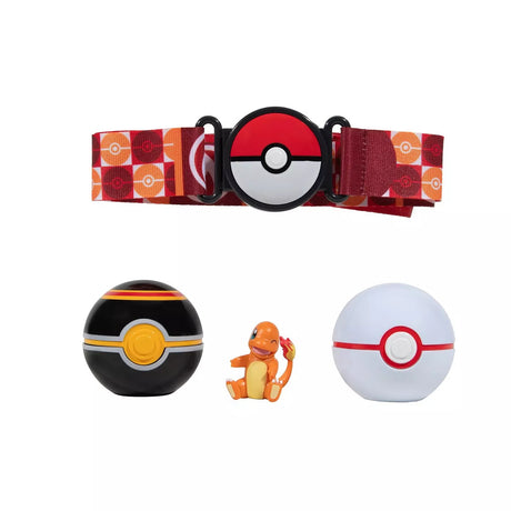 Pokémon Charmander Clip ’N’ Go Poké Ball Belt Set – Premier Ball & Luxury Ball