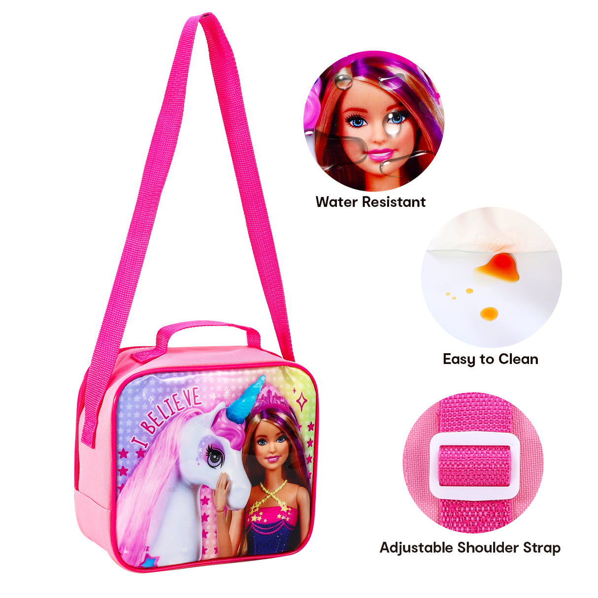 Kids 3 Piece Barbie Lunch Bag Set - Matalan