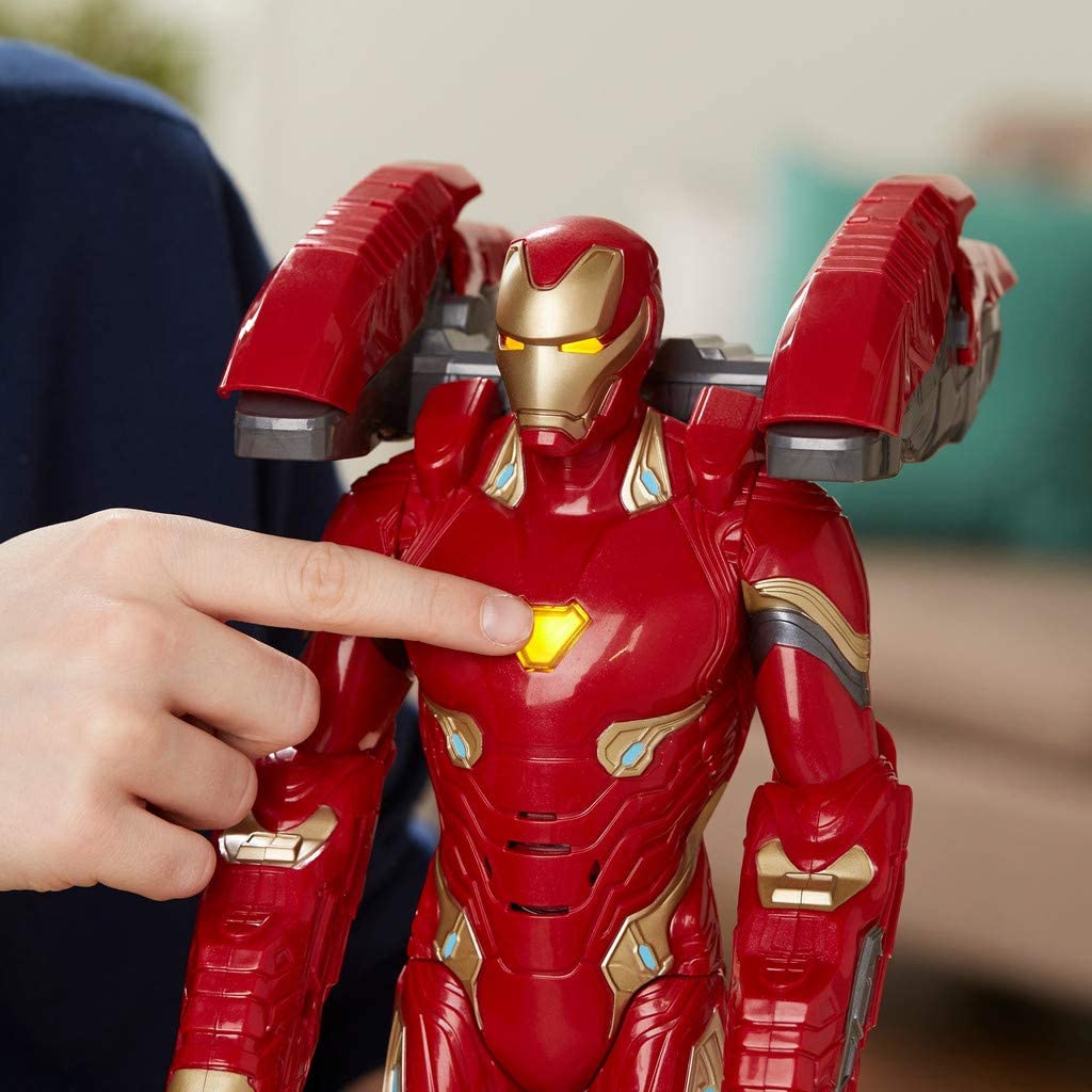 Marvel Avengers Iron Man Mission Tech Talking Action Figure With Combat Pack