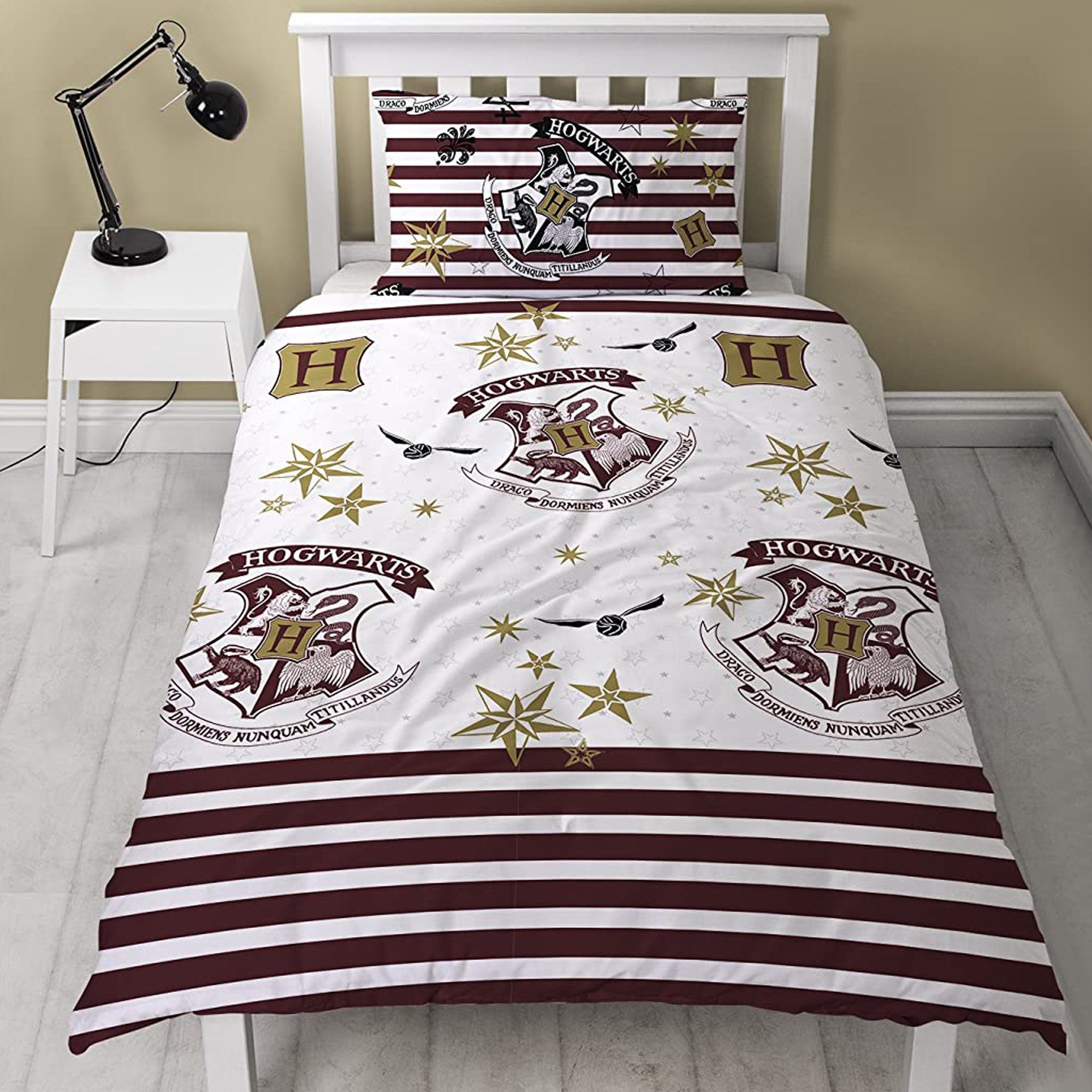 Hogwarts Reversible Duvet Pillowcase Set Harry Potter